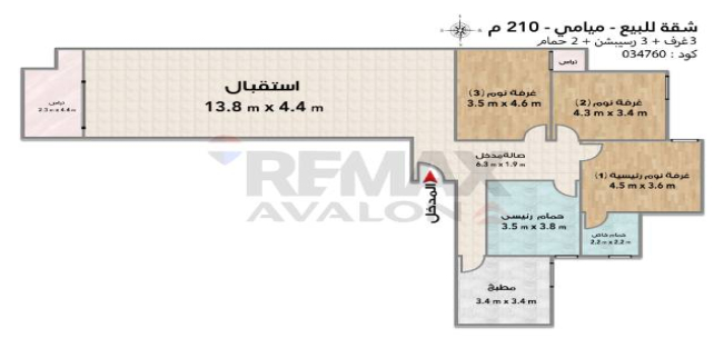 شقة للبيع فى ميامي - قسم المنتزه - الإسكندرية